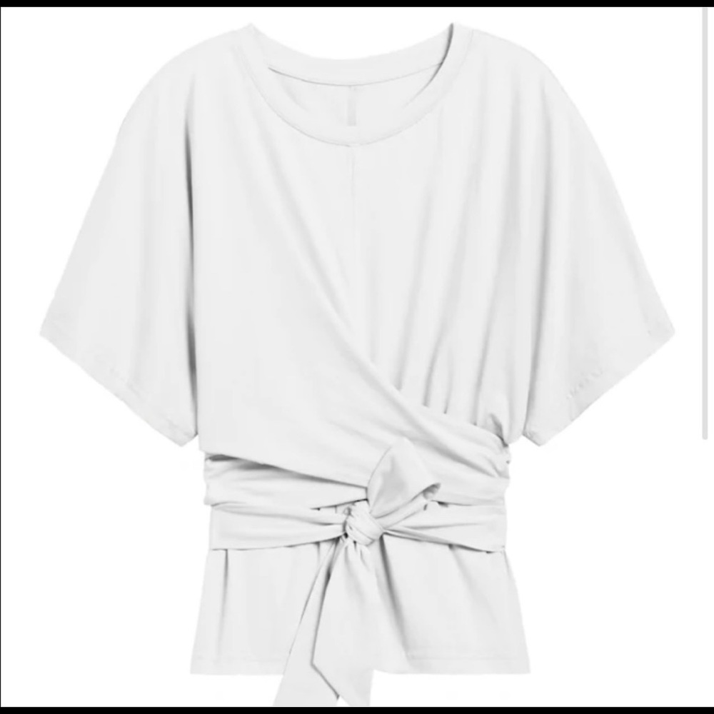 SUPIMA® Cotton Wrap Top- Banana Republic
